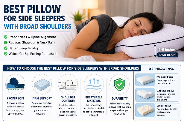 Best Pillow for Side Sleepers With Broad Shoulders